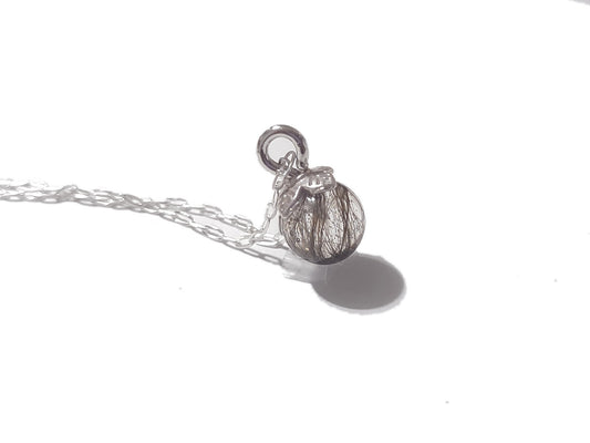 8mm keepsake orb necklace with hair