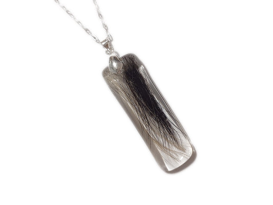 Bar Keepsake Necklace with Hair or Fur | Custom Memorial Jewelry
