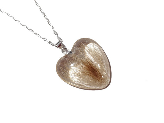 Handmade heart hair lock memorial keepsake necklace