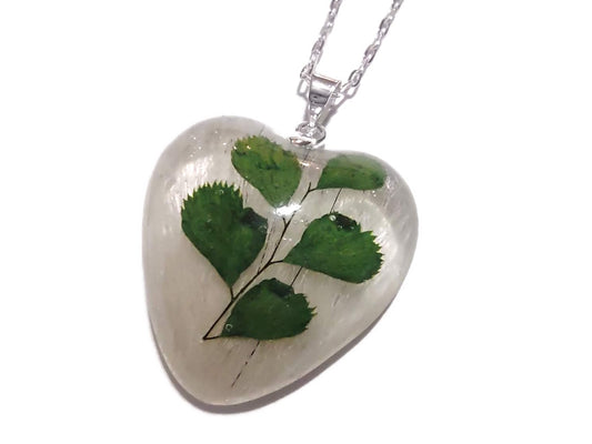 Handmade heart hair lock memorial keepsake necklace