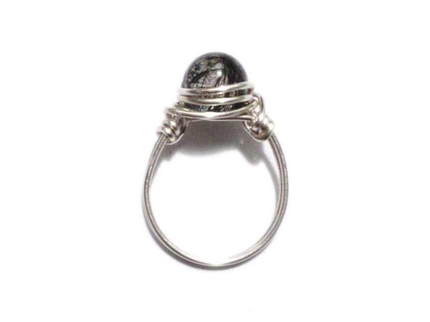 Sterling Bead Keepsake Ring with Hair or Fur | Custom Memorial Jewelry