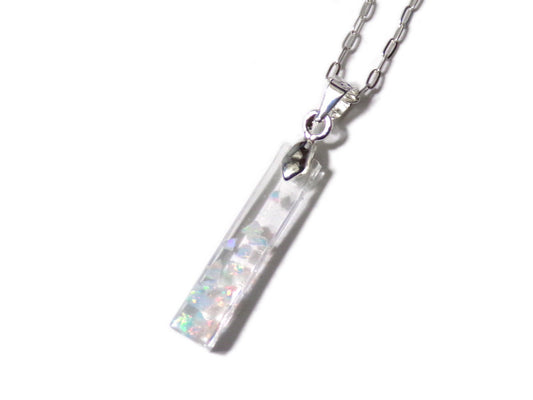 Stardust - Crushed Opal Necklace- Resin Necklace - Petite Necklace - Minimalist Jewelry - Valenwood Vixen - Ready to Ship