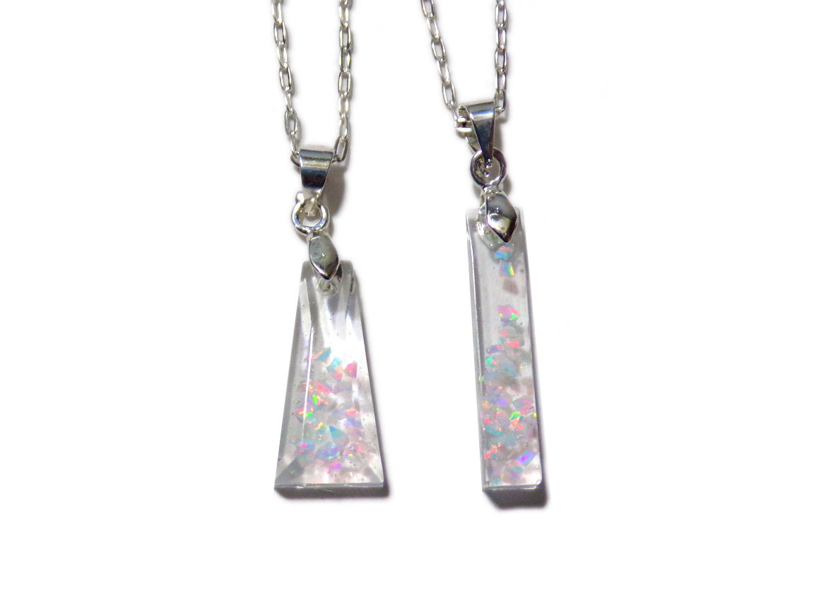 Stardust - Crushed Opal Necklace- Resin Necklace - Petite Necklace - Minimalist Jewelry - Valenwood Vixen - Ready to Ship