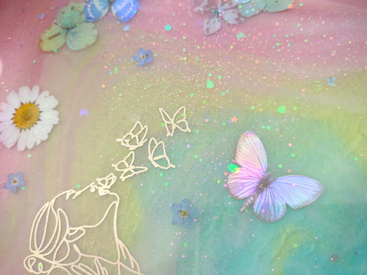 Positive Transformation Tray - Wood & Resin - 13x10- Handcrafted, Unique gift, Home Decor, Dice Tray- Resin Art - ValenwoodVixen - Ready to Ship