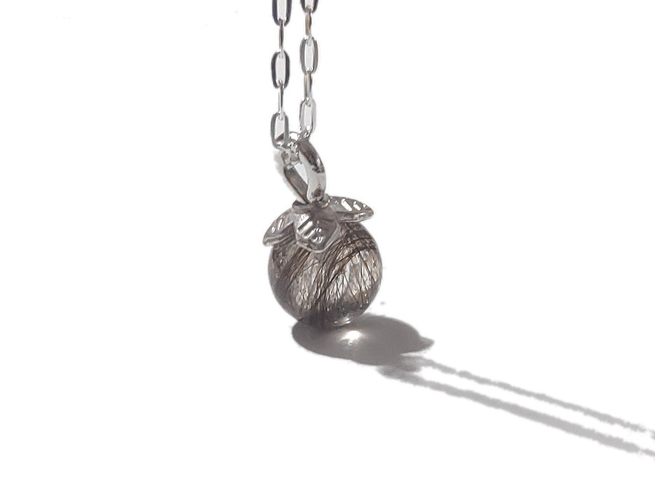 small 8mm sphere keepsake with hair