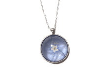 Load image into Gallery viewer, Blue Daze  &quot;Looking Glass&quot; resin Necklace - Sterling Silver - Handmade - Resin  - ValenwoodVixen
