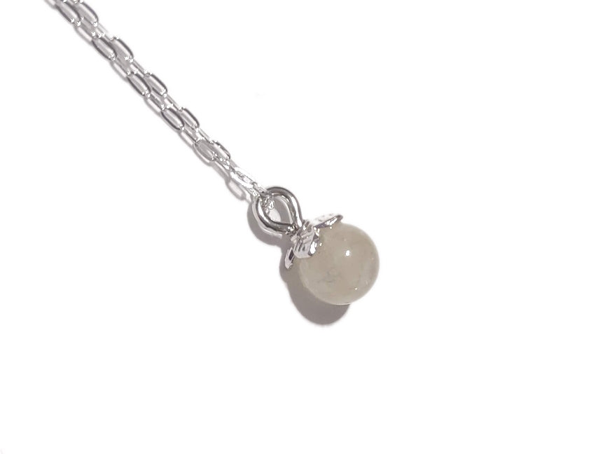 8mm Orb Keepsake Necklace with Hair or Fur | Custom Memorial Jewlery