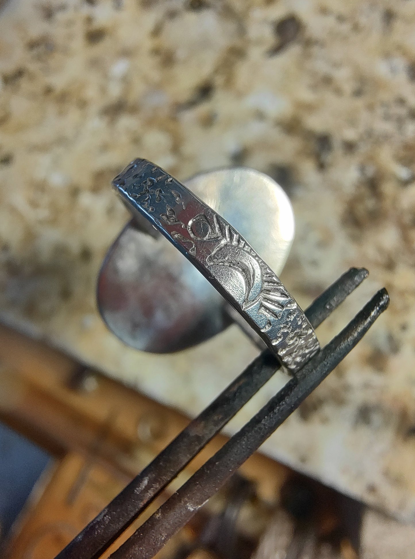 Rainbow Moonstone Ring in Sterling | US size 6 | Handcrafted Sterling Jewelry | ValenwoodVixen