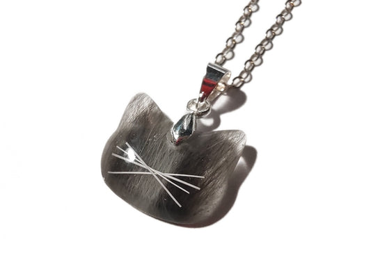 Cat Keepsake Necklace with Fur or Hair | Custom Memorial Jewelry