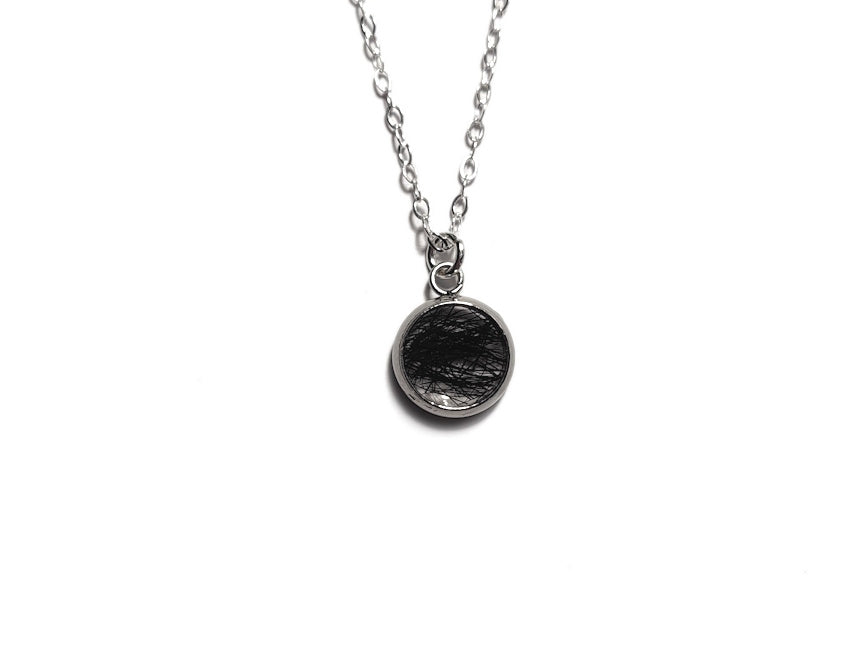 Open Bezel Keepsake Necklace with Hair or Fur | Custom Memorial Jewelry