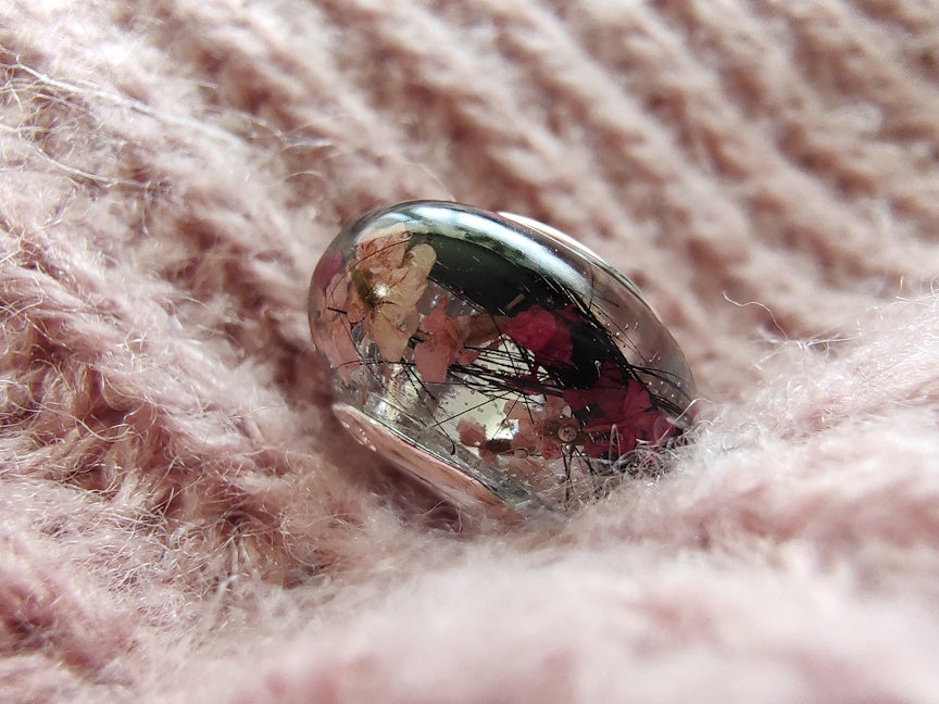 LARGE Custom Euro Bead Keepsake with Hair or Fur | Pet Memorial Jewelry