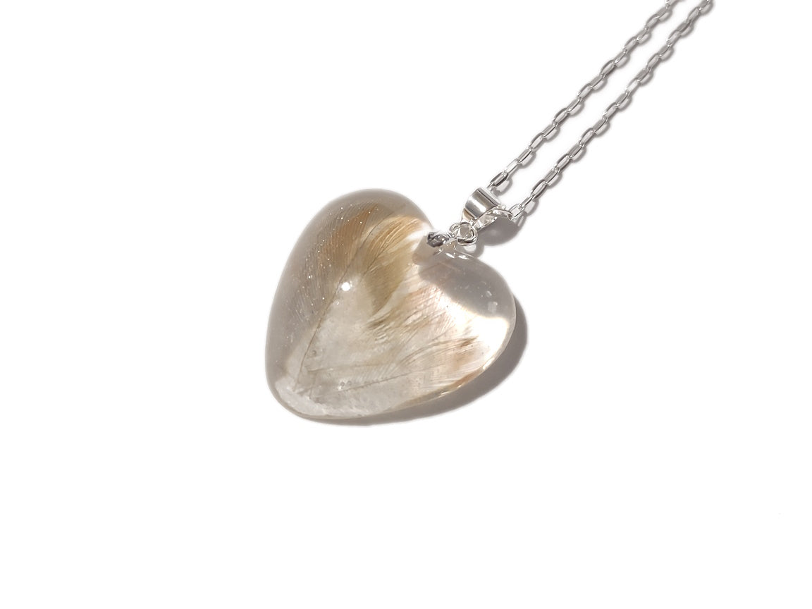 Memorial necklace with feathers