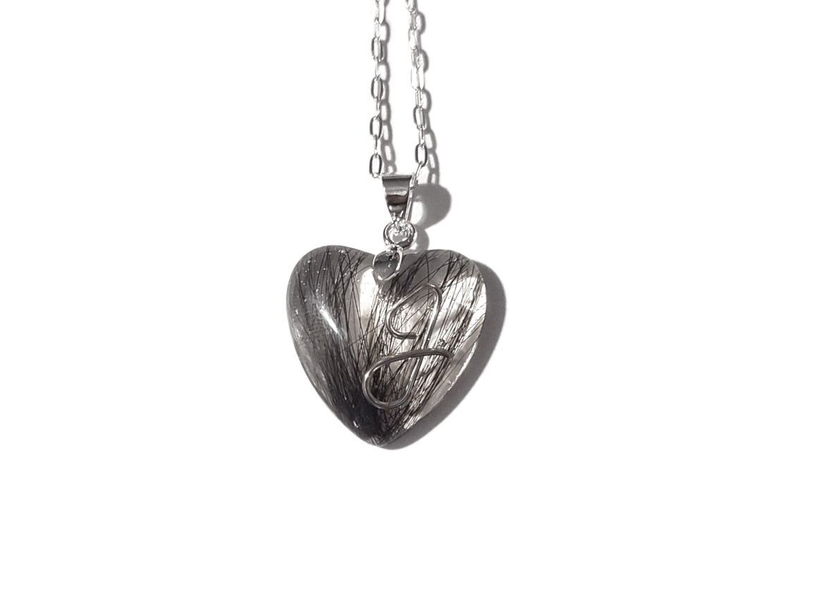 Handmade heart hair lock memorial keepsake necklace