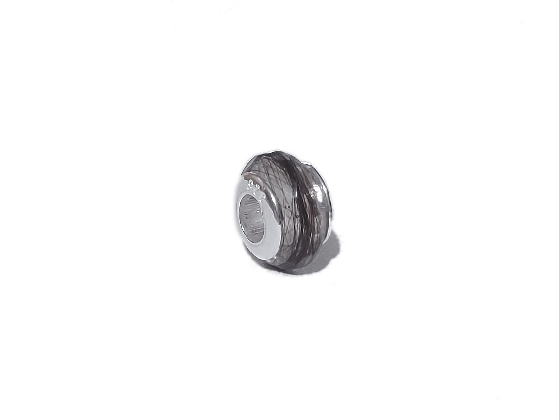 A handmade euro bead with hair