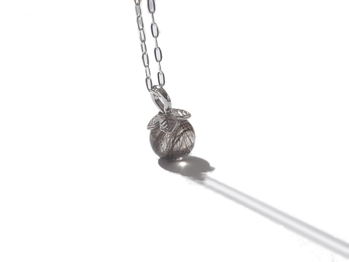 8mm keepsake orb necklace with hair