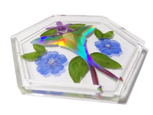 Load image into Gallery viewer, Eden Moth Tray#1 - Holographic Luna Moth Tray Dish - Resin Art -  ValenwoodVixen - Ready to Ship
