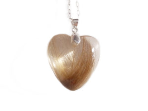 HEART Hair Locket Personalized Pendant Hair Locket - Baby Hair - Pet Fur - Hair Locket - Mothers - Memorial Necklace - ValenwoodVixen