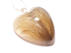 HEART Personalized Hair Lock Resin Keepsake Pendant - Baby Hair - Pet Hair Keepsake - Locket - Mothers Necklace - Memorial - ValenwoodVixen