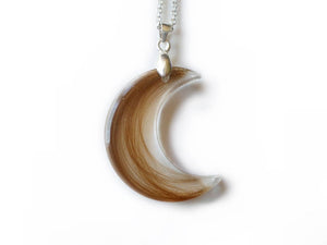 MOON Custom Hair Lock Resin Keepsake Pendant - Baby Hair - Pet Hair Keepsake - Locket - Necklace - Personalized Memorial ValenwoodVixen