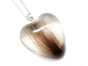 HEART Hair Locket -  Resin Keepsake Pendant - Baby Hair - Pet Hair Keepsake - Locket - Mothers - Memorial Necklace - ValenwoodVixen