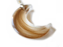 Load image into Gallery viewer, MOON Custom Hair Locket Resin Keepsake Pendant - Baby Hair - Pet Hair Keepsake - Mothers Necklace - Personalized Memorial ValenwoodVixen
