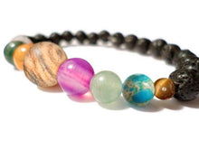 Load image into Gallery viewer, UPDATED Space Bracelet Diffuser- Spacelet - Solar System Planets and Lava Rock - Solar System Bracelet - Valenwood Vixen - Ready to Ship
