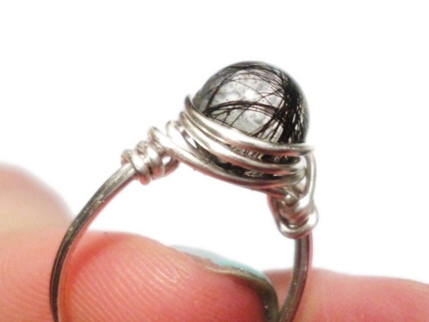 Sterling Bead Keepsake Ring with Hair or Fur Custom Memorial