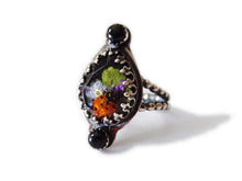 Load image into Gallery viewer, Ladybug Curio Ring- sz 6.5 - Preserved Lady Bug- Sterling Silver- Gothic - Victorian - Terarrium - ValenwoodVixen - Ready to Ship
