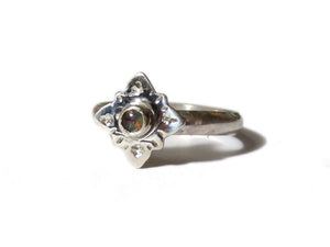 Antares Opal Ring - sz 6.25 - Handcut Opal Star - sterling silver- Opal Jewelry - Antique Style - ValenwoodVixen - Ready to Ship