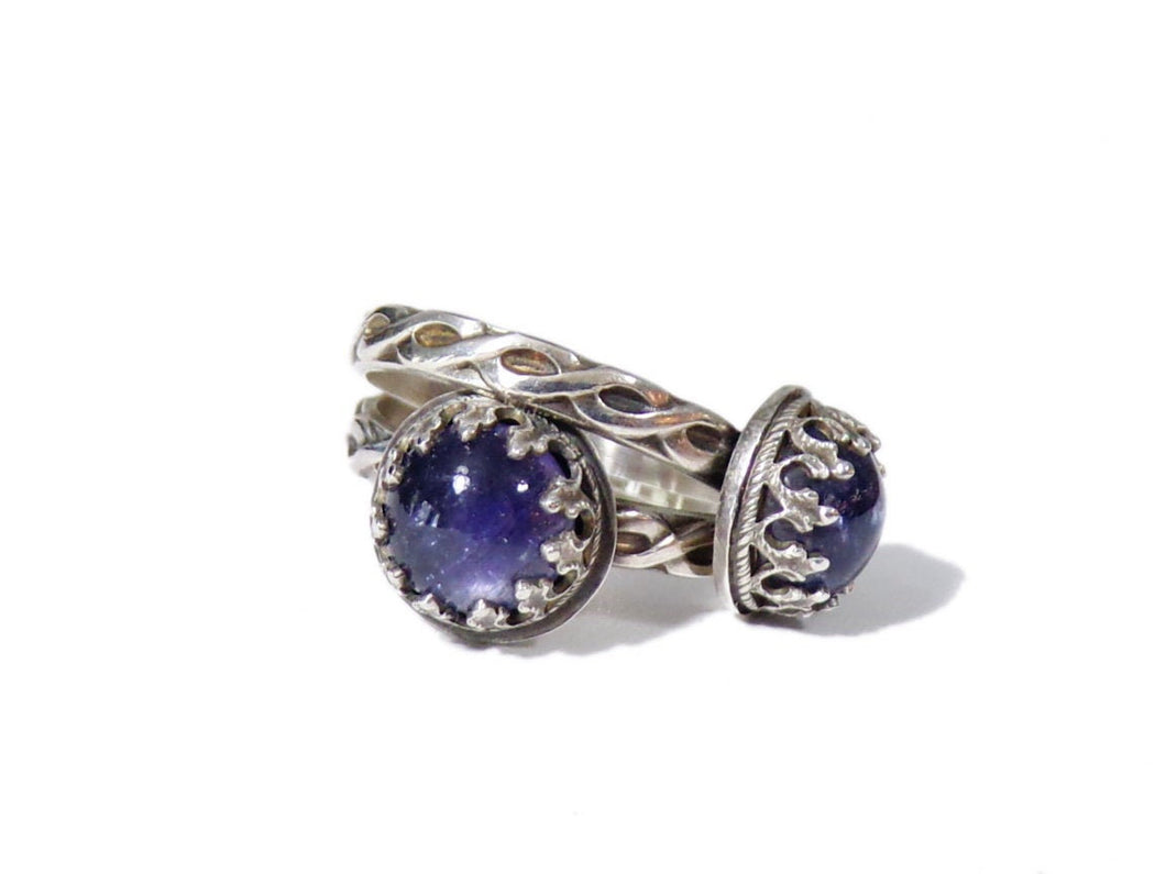 Asteria Ring - choose your size - Iolite - Dreams & Divination - Gemstone Ring - Handmade Ring - Sterling -  ValenwoodVixen - Ready to Ship