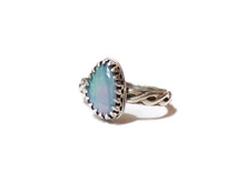 Load image into Gallery viewer, Iris - Opal Ring- size 7  - Opal doublet &amp; sterling silver handcrafted ring- Opal Jewelry - ValenwoodVixen - Ready to Ship
