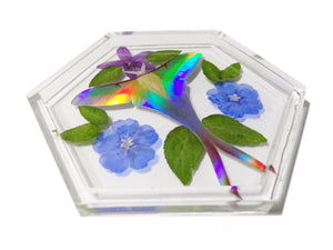 Eden Moth Tray#1 - Holographic Luna Moth Tray Dish - Resin Art -  ValenwoodVixen - Ready to Ship