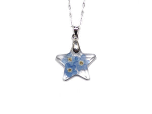 Forget Me Not Star - Forget-Me-Not Flowers - Blossoms - Celestial Jewelry- Luna - Blue - ValenwoodVixen - Ready to Ship