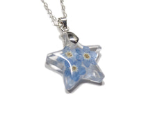 Load image into Gallery viewer, Forget Me Not Star - Forget-Me-Not Flowers - Blossoms - Celestial Jewelry- Luna - Blue - ValenwoodVixen - Ready to Ship
