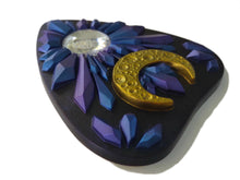 Load image into Gallery viewer, Crystal Moon Planchette 3 - 3.5&quot; x 4.75&quot;  - Altar Decor - Resin Planchette - Spirit Board -  ValenwoodVixen - Ready to Ship
