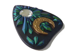 Load image into Gallery viewer, Crystal Moon Planchette 2 - 3.5&quot; x 4.75&quot;  - Altar Decor - Resin Planchette - Spirit Board -  ValenwoodVixen - Ready to Ship
