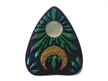 Load image into Gallery viewer, Crystal Moon Planchette 2 - 3.5&quot; x 4.75&quot;  - Altar Decor - Resin Planchette - Spirit Board -  ValenwoodVixen - Ready to Ship
