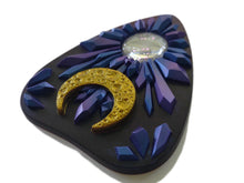 Load image into Gallery viewer, Crystal Moon Planchette 3 - 3.5&quot; x 4.75&quot;  - Altar Decor - Resin Planchette - Spirit Board -  ValenwoodVixen - Ready to Ship
