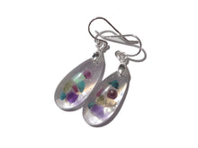 Load image into Gallery viewer, Mixed Gemstone Earrings #1 - Modern Earrings - Mixed crystal gemstones in resin - Ready to Ship - ValenwoodVixen
