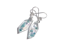 Load image into Gallery viewer, Mixed Gemstone Earrings #3 - Modern Earrings - Mixed crystal gemstones in resin - Ready to Ship - ValenwoodVixen
