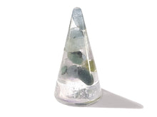 Load image into Gallery viewer, Resin Ring Cone - Smooth #2- Mixed Gemstones- Crystal Ring Holder - Jewelry Display -  ValenwoodVixen - Ready to Ship
